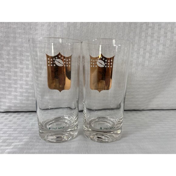 Green Bay Packers NFLP Vintage Glasses  (4)-2 1967 High Balls & 2 1968 Roly Poly - Picture 9 of 16
